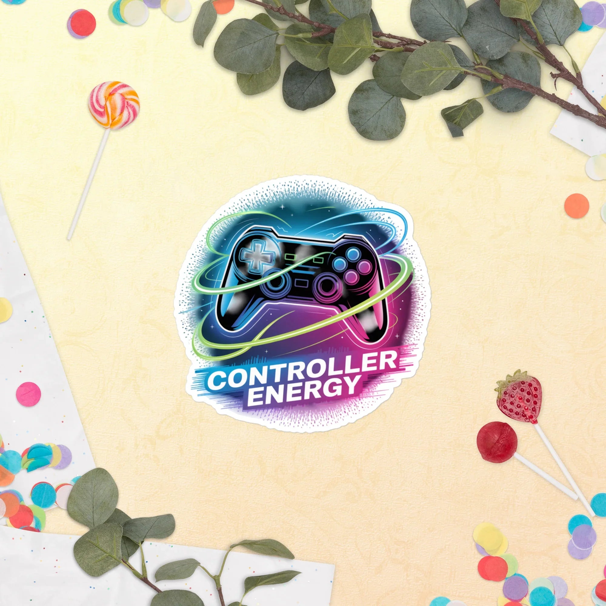 Controller Energy – Neon Gamer Vibes Design - RaZits