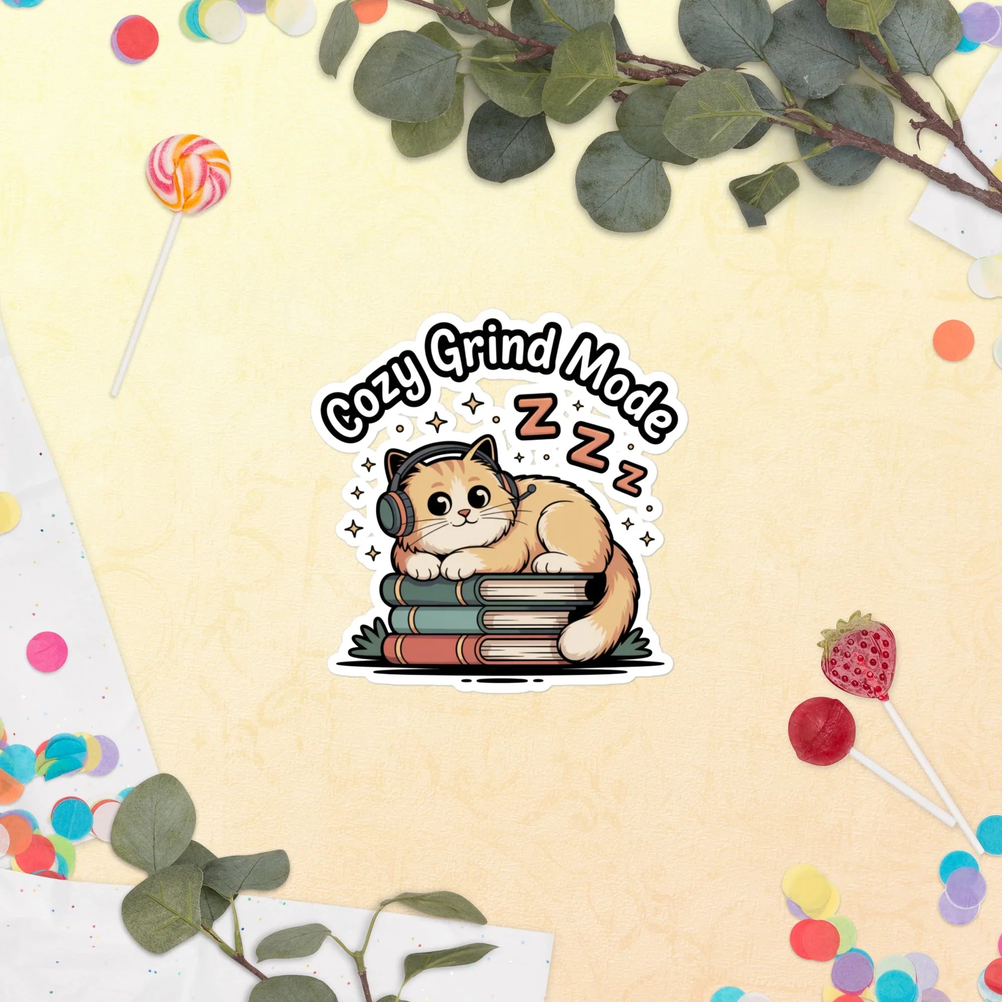 Cozy Grind Mode – Chill Gamer Cat Design - RaZits