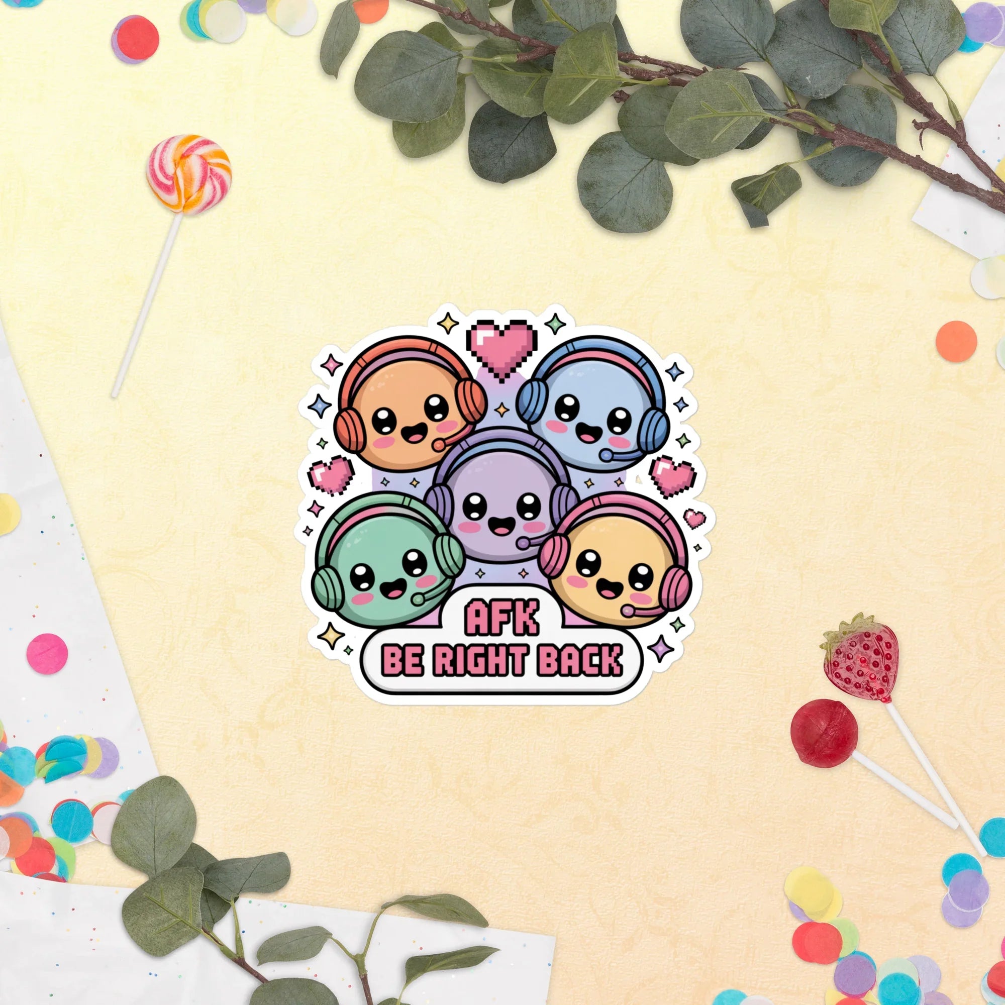 AFK Be Right Back – Cute Kawaii Gamer Sticker for Streamers and Cozy Setups - RaZits