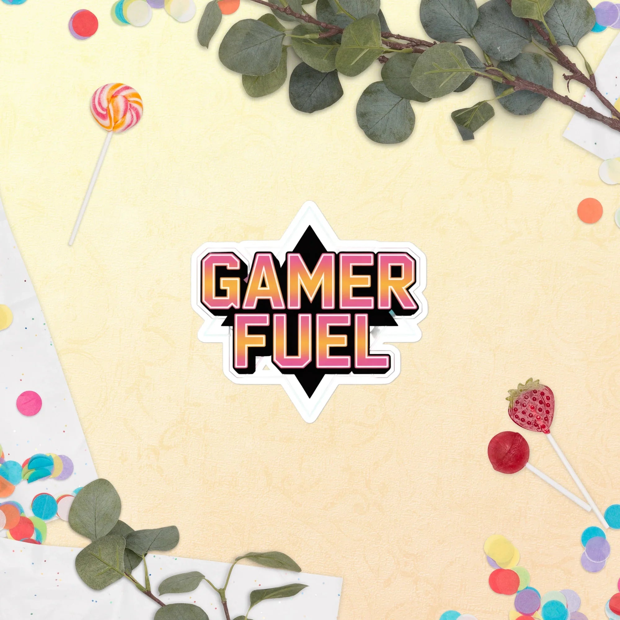 Gamer Fuel – Neon Energy Gaming Sticker for Players and Streamers - RaZits