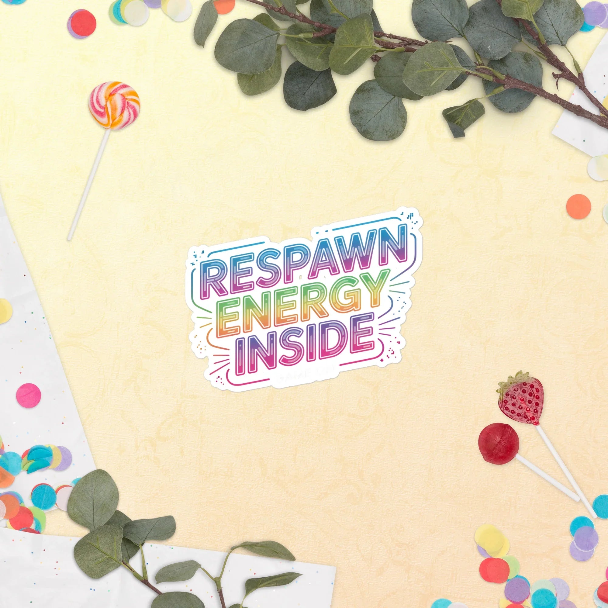 Respawn Energy Inside – Gamer Energy Drink Motivation Sticker - RaZits