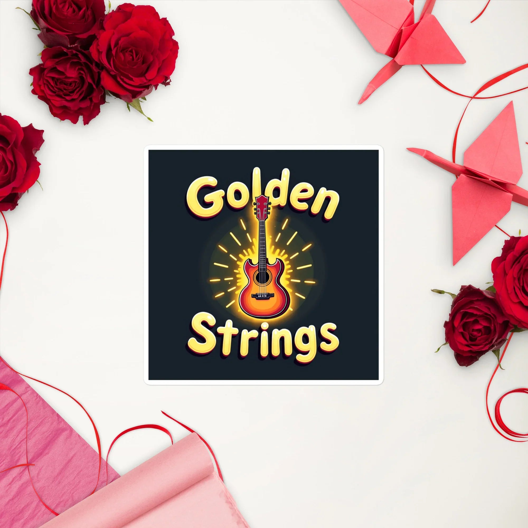 Golden Strings Sticker – Glowing Guitar Aura - RaZits