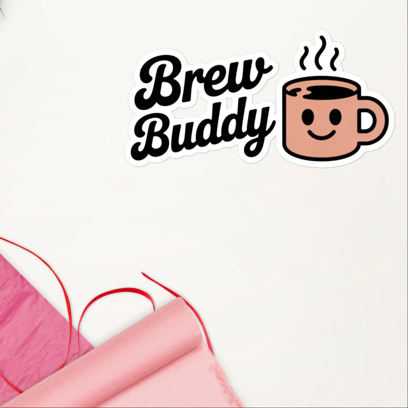 Brew Buddy Sticker – Smiley Coffee Mug Design - RaZits