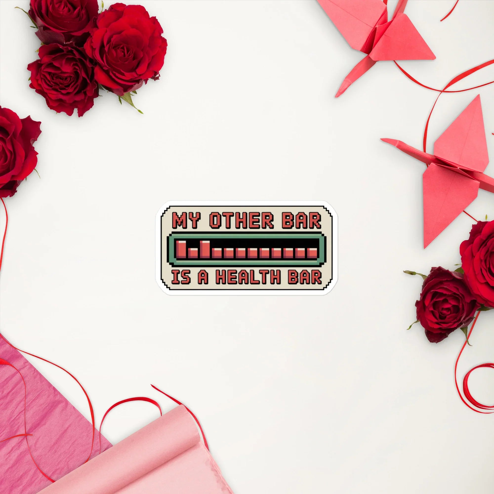 My Other Bar Is A Health Bar – Funny Pixel Gaming Design - RaZits