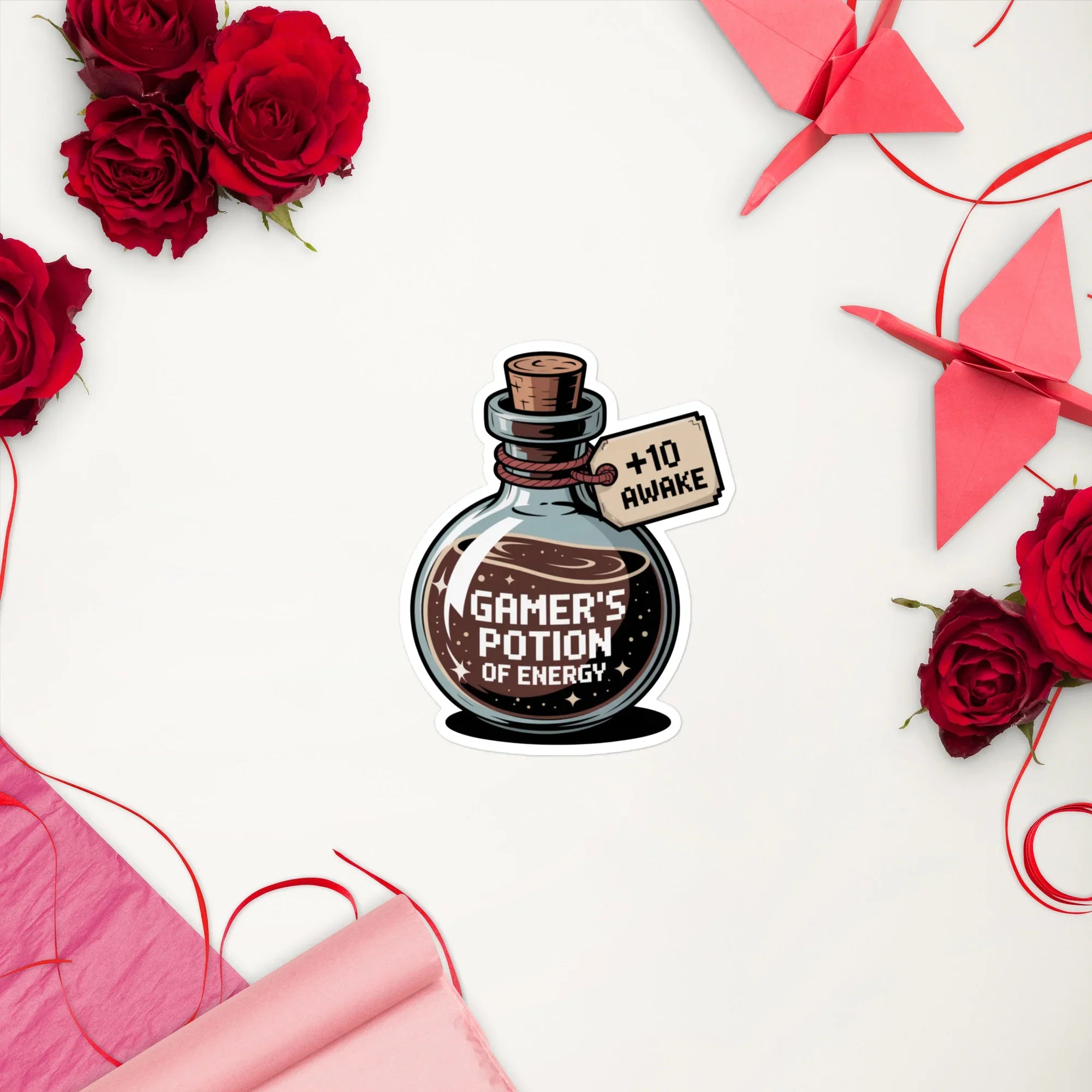 Gamer's Potion of Energy – Fantasy Caffeine Sticker - RaZits