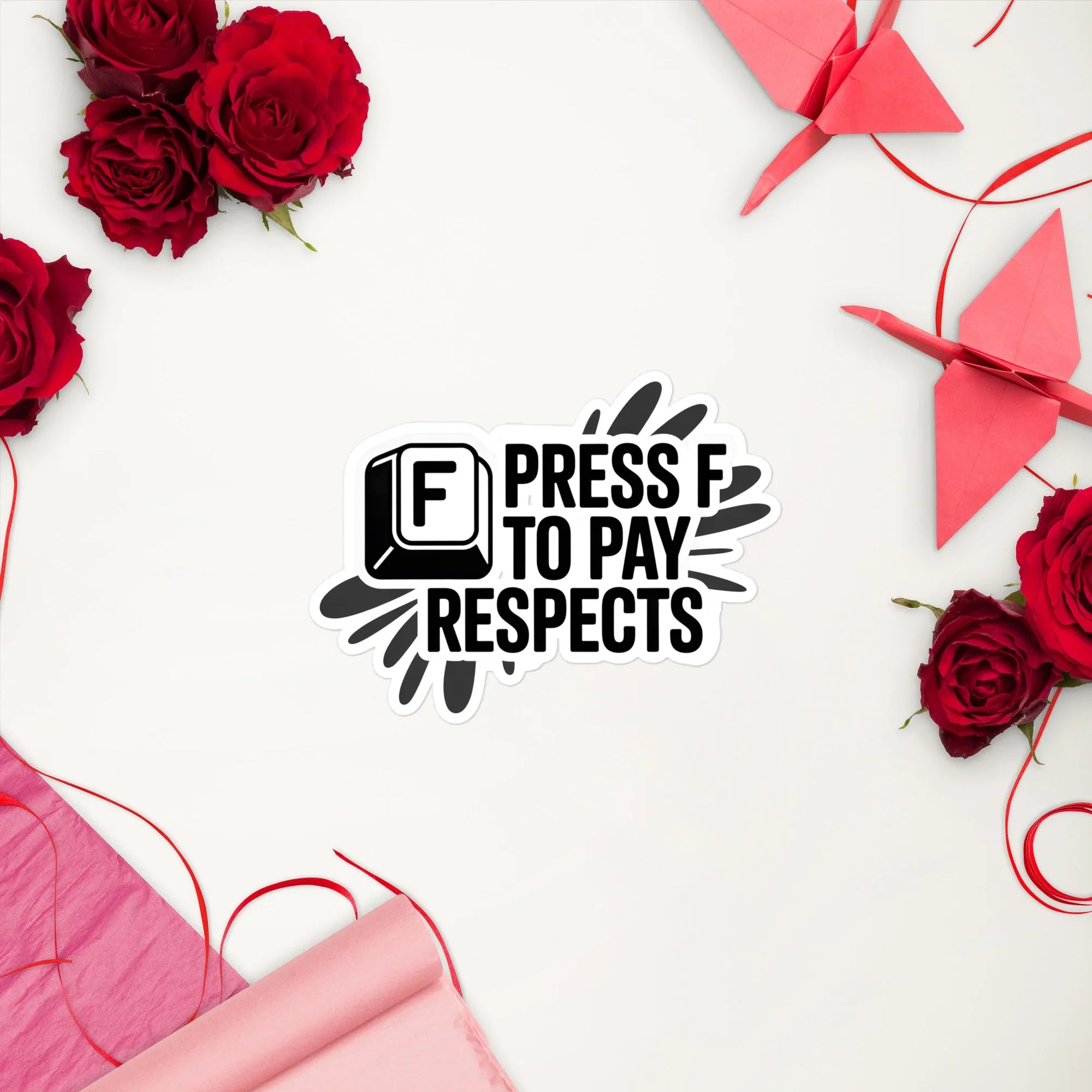 Press F to Pay Respects Gaming Sticker - RaZits