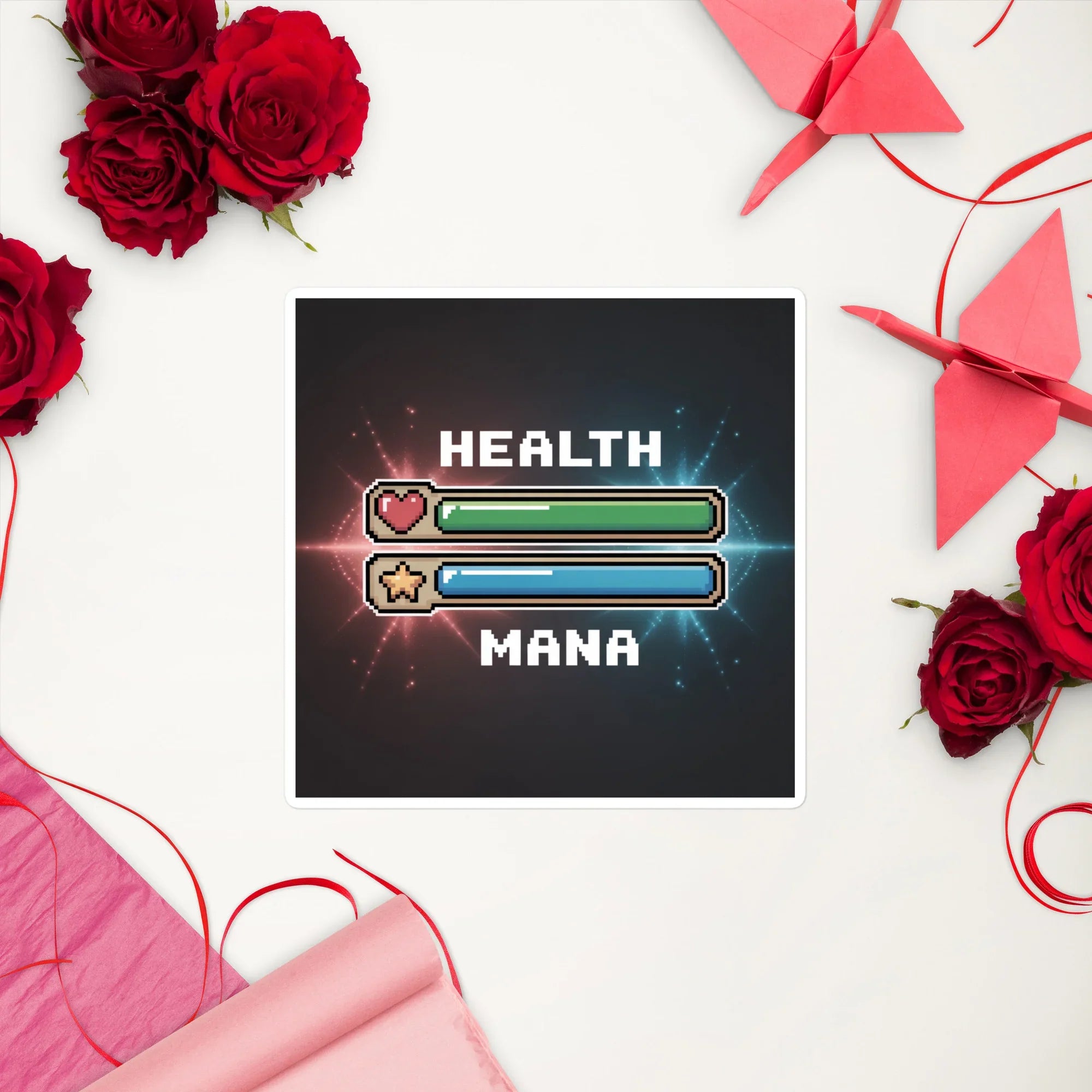 Health & Mana Bars – Retro RPG Gamer Sticker for Pixel Art Lovers - RaZits