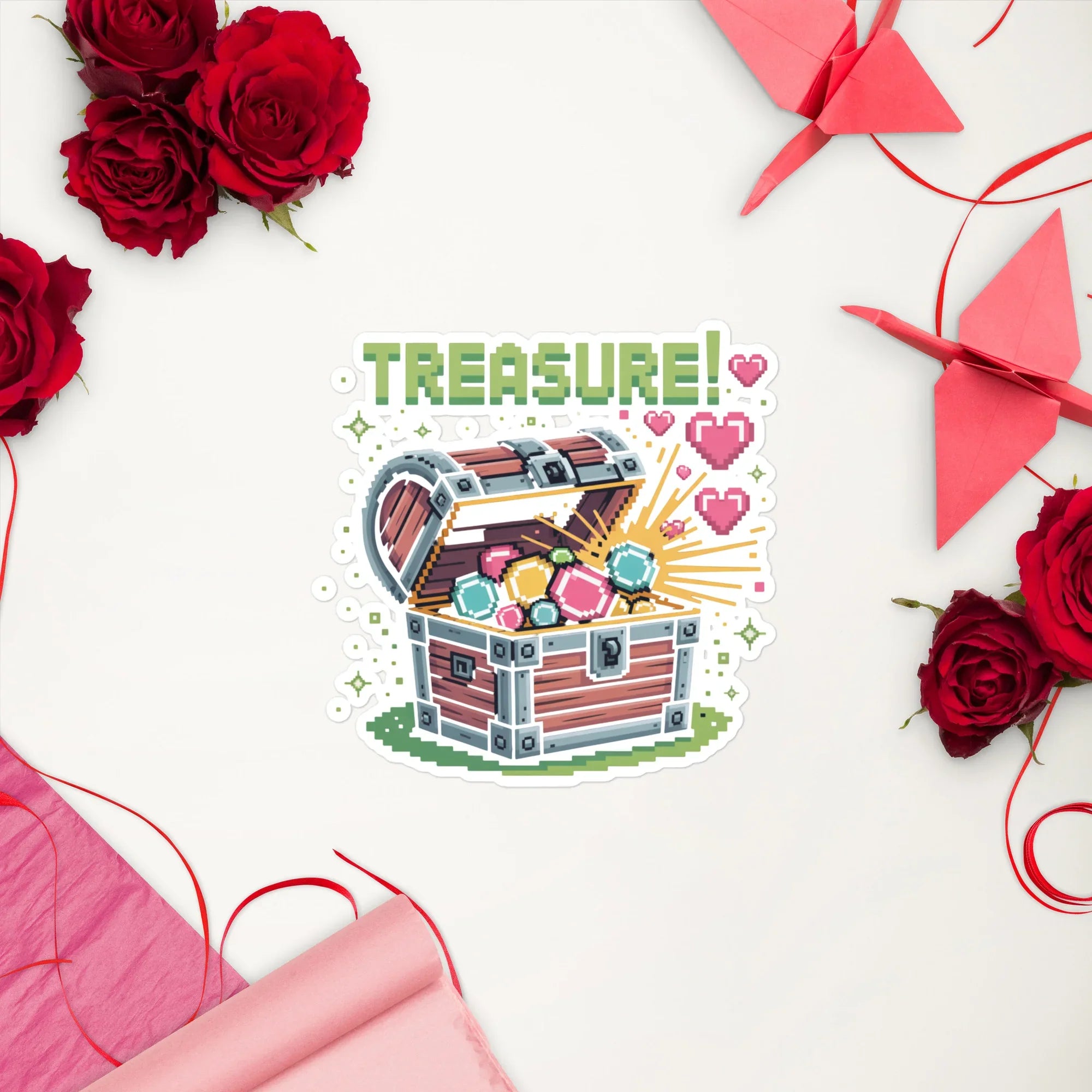 Treasure! – Pixel Loot Chest Gamer Sticker - RaZits