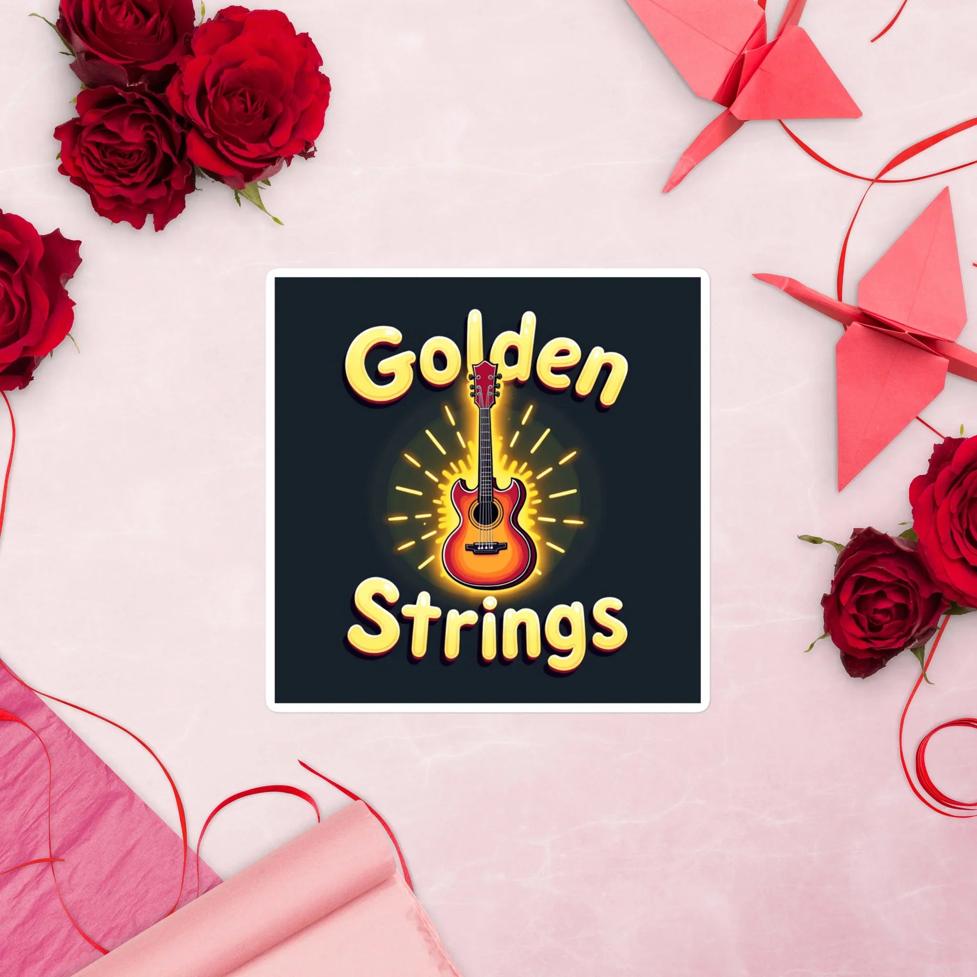 Golden Strings Sticker – Glowing Guitar Aura - RaZits