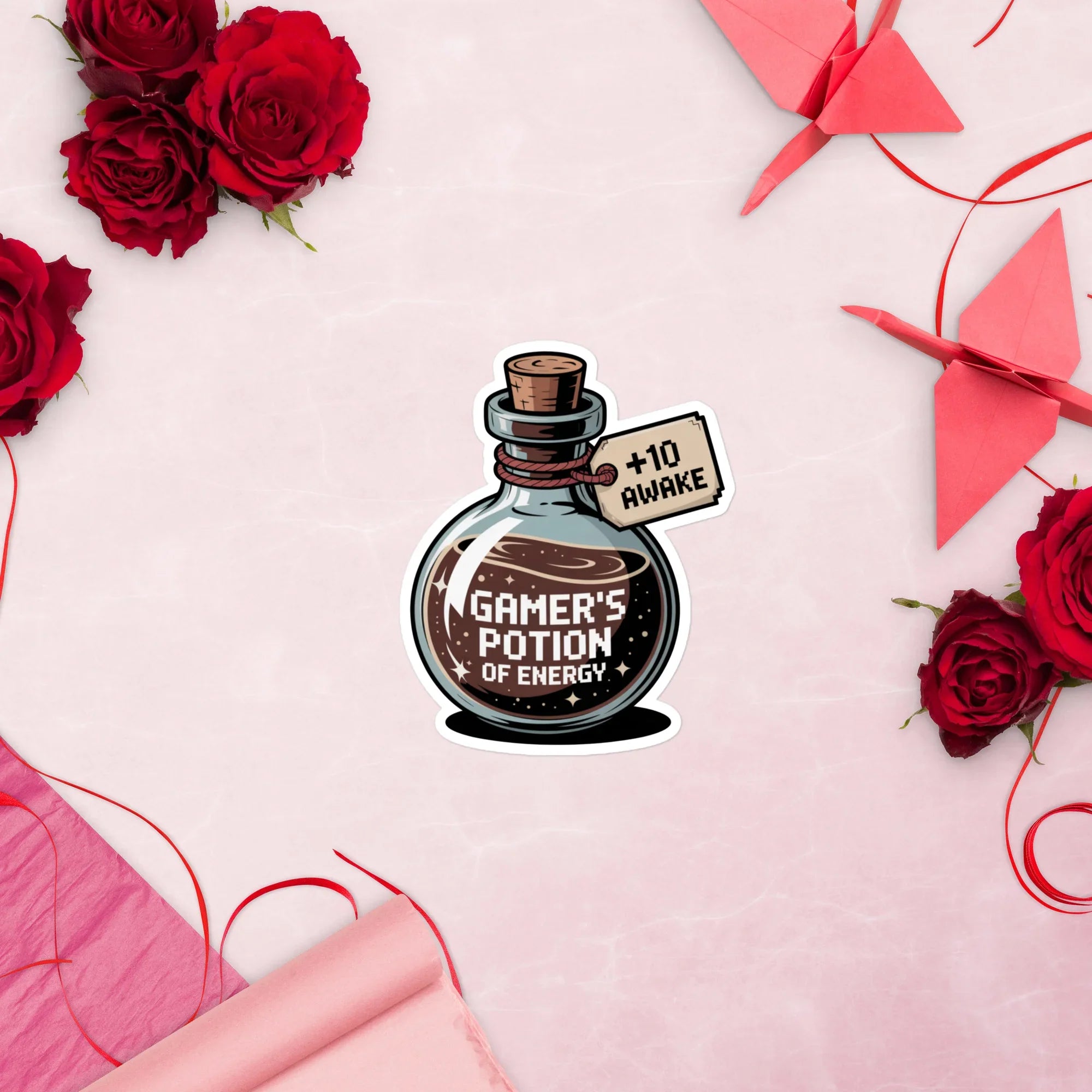 Gamer's Potion of Energy – Fantasy Caffeine Sticker - RaZits