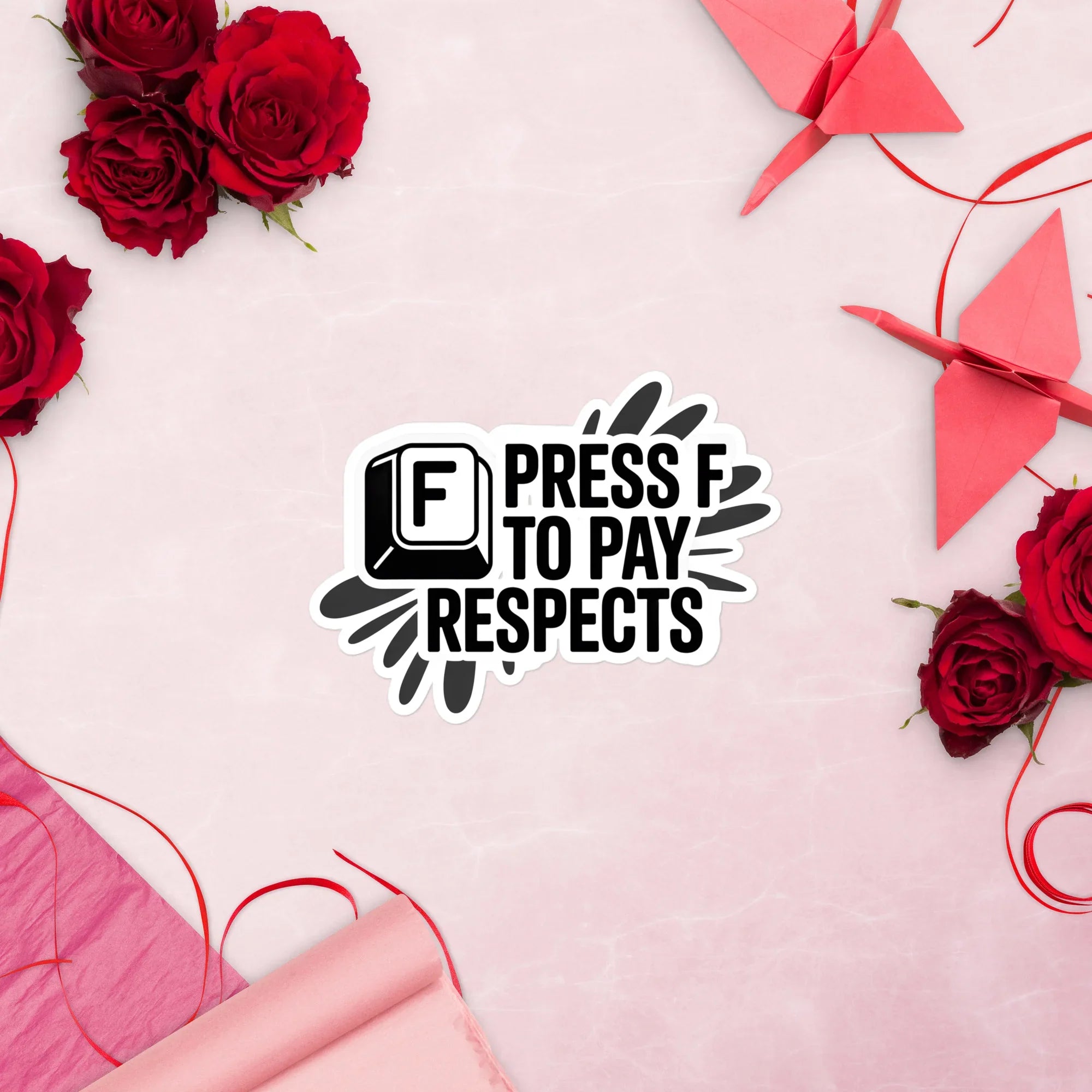 Press F to Pay Respects Gaming Sticker - RaZits