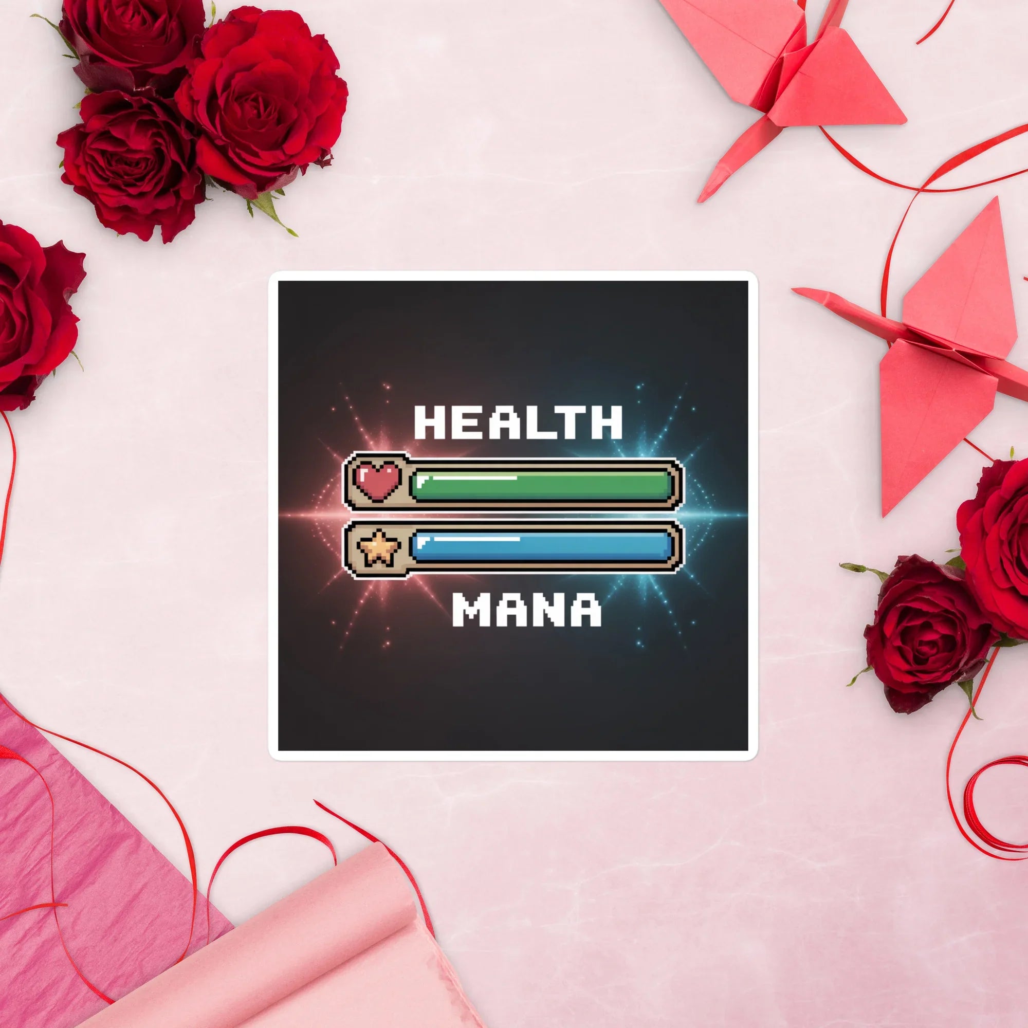 Health & Mana Bars – Retro RPG Gamer Sticker for Pixel Art Lovers - RaZits