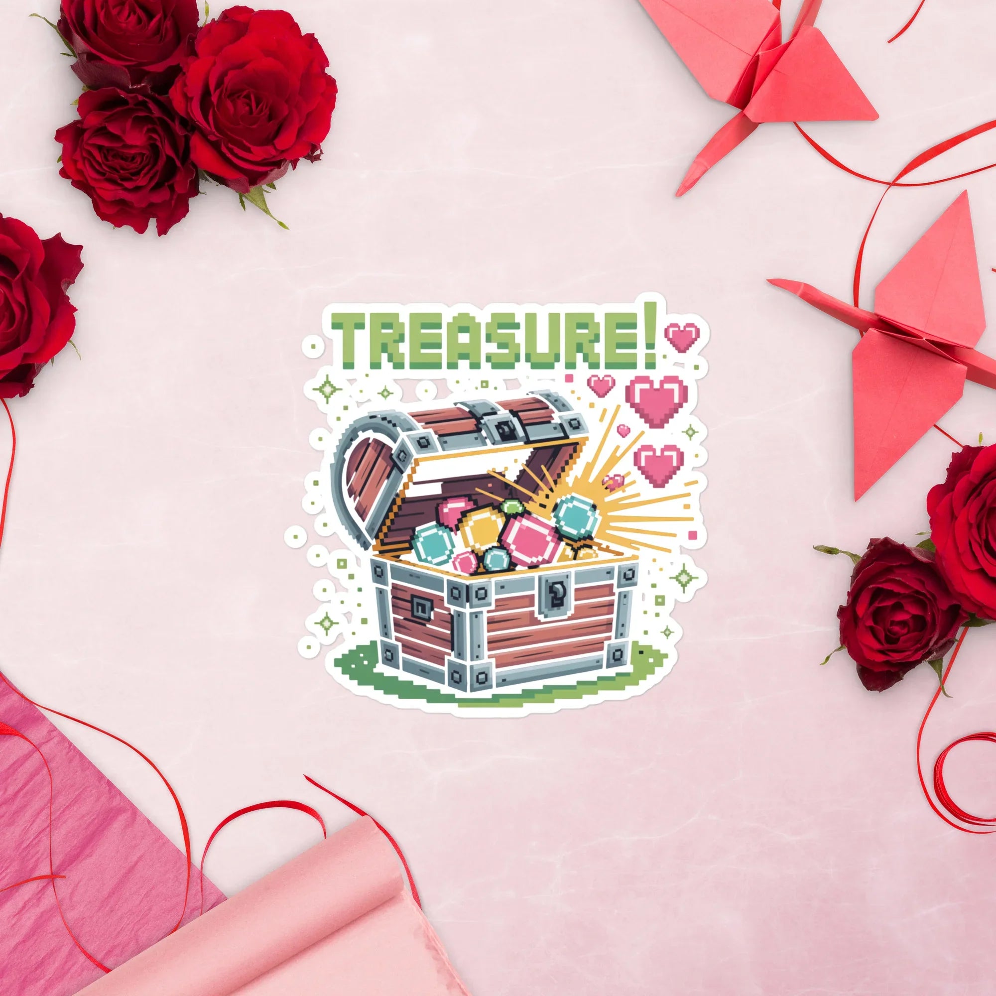 Treasure! – Pixel Loot Chest Gamer Sticker - RaZits