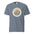 Yosemite National Park WPA-style badge t-shirt in blue jean, front flat view