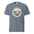 Glacier National Park WPA-style badge t-shirt in blue jean, front flat view