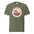 Zion National Park WPA-style badge t-shirt in moss green, front flat view