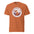 Zion National Park WPA-style badge t-shirt in yam orange, front flat view