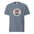 Joshua Tree National Park WPA-style badge t-shirt in blue jean, front flat view