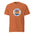 Joshua Tree National Park WPA-style badge t-shirt in yam orange, front flat view