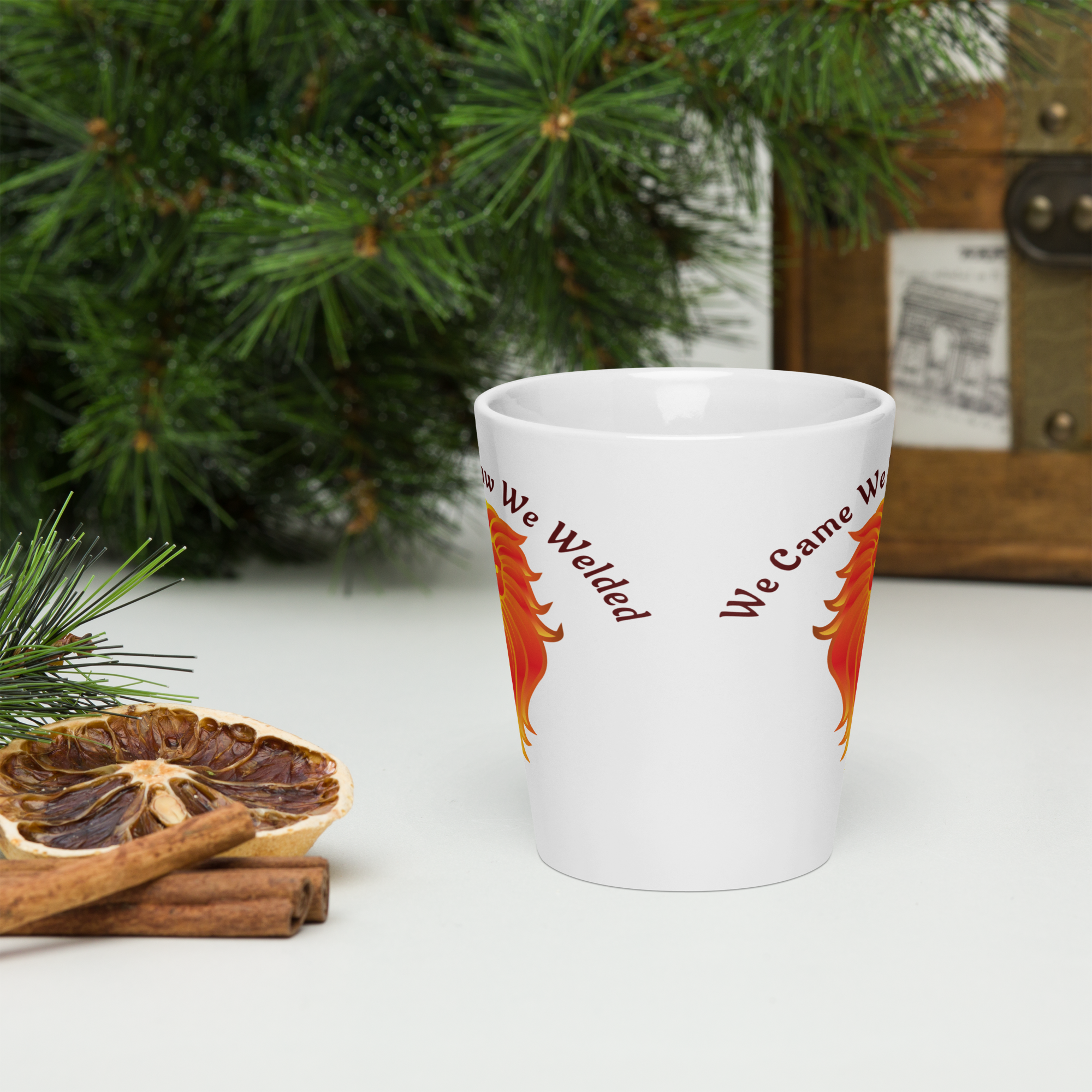 Latte Mug – We Came, We Saw, We Welded – Perfect for Welders.