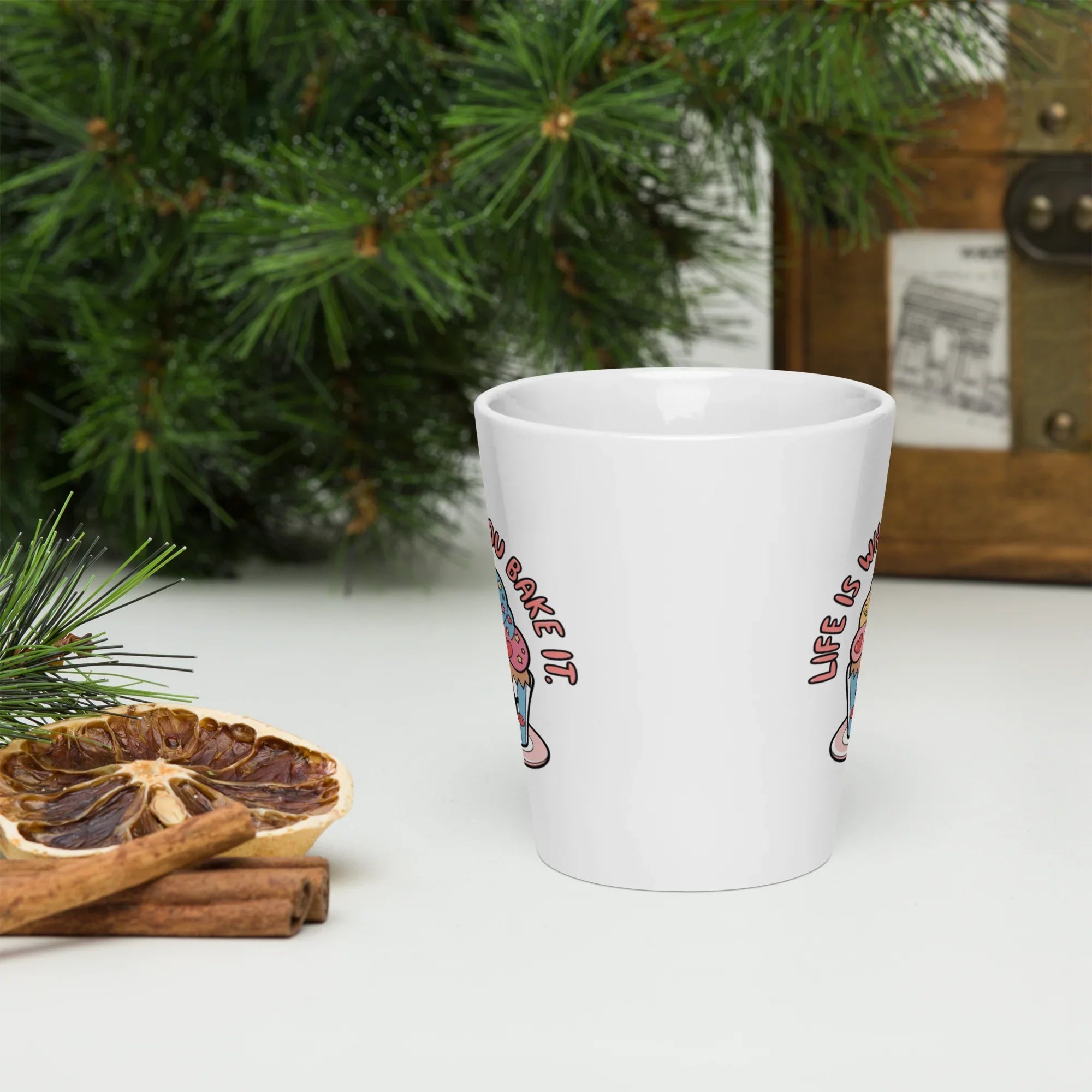 Latte Mug with Cute Sayings – 12 oz White Ceramic Coffee Cup - RaZits