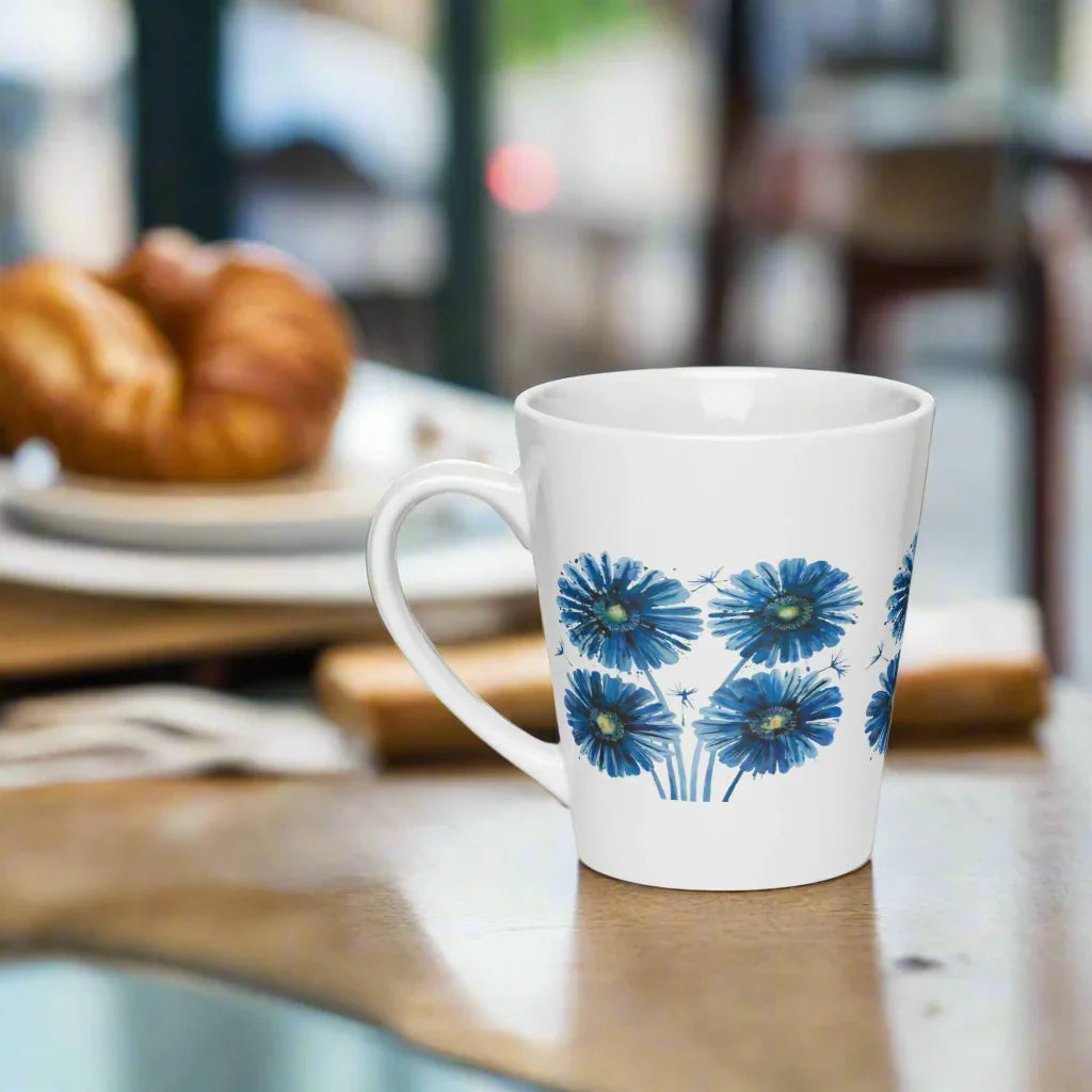 Paintings of Flowers Latte Mug – Ceramic Coffee Cup for Art & Coffee Lovers - RaZits