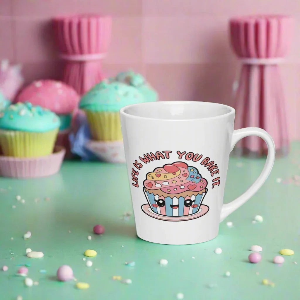 Latte Mug with Cute Sayings – 12 oz White Ceramic Coffee Cup - RaZits