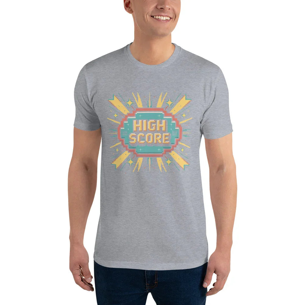 High Score Arcade Gaming T Shirt – Retro Pixel Shooter Tee - RaZits