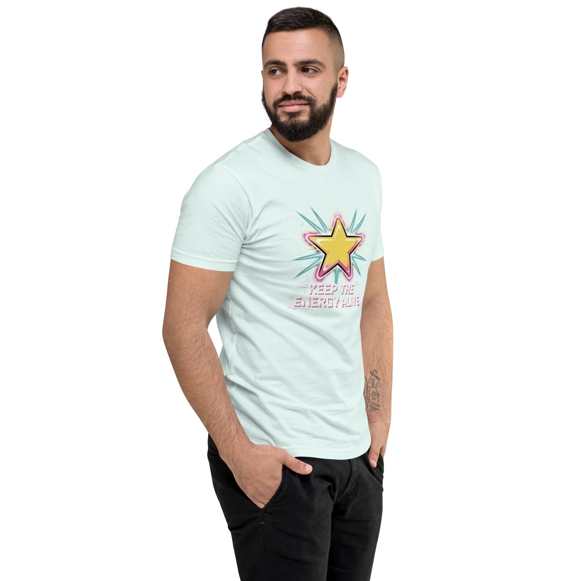Keep the Energy Alive Arcade T Shirt – Pixel Star Shooter Gaming Tee - RaZits