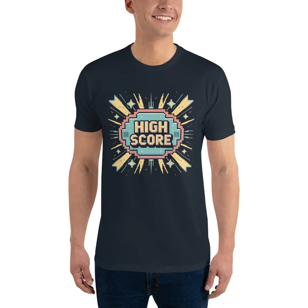 High Score Arcade Gaming T Shirt – Retro Pixel Shooter Tee - RaZits