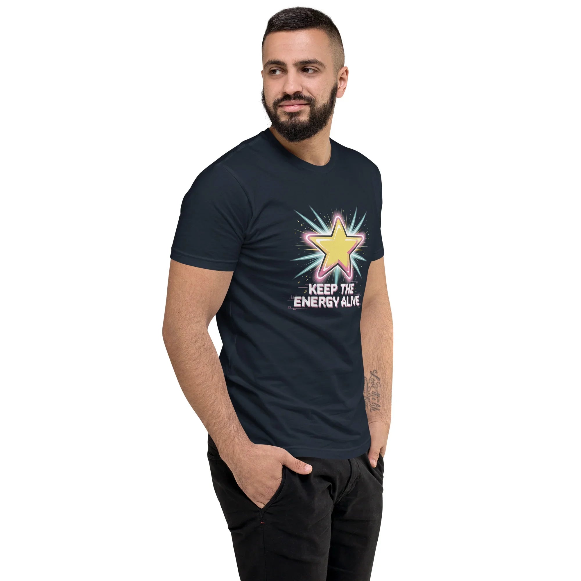 Keep the Energy Alive Arcade T Shirt – Pixel Star Shooter Gaming Tee - RaZits