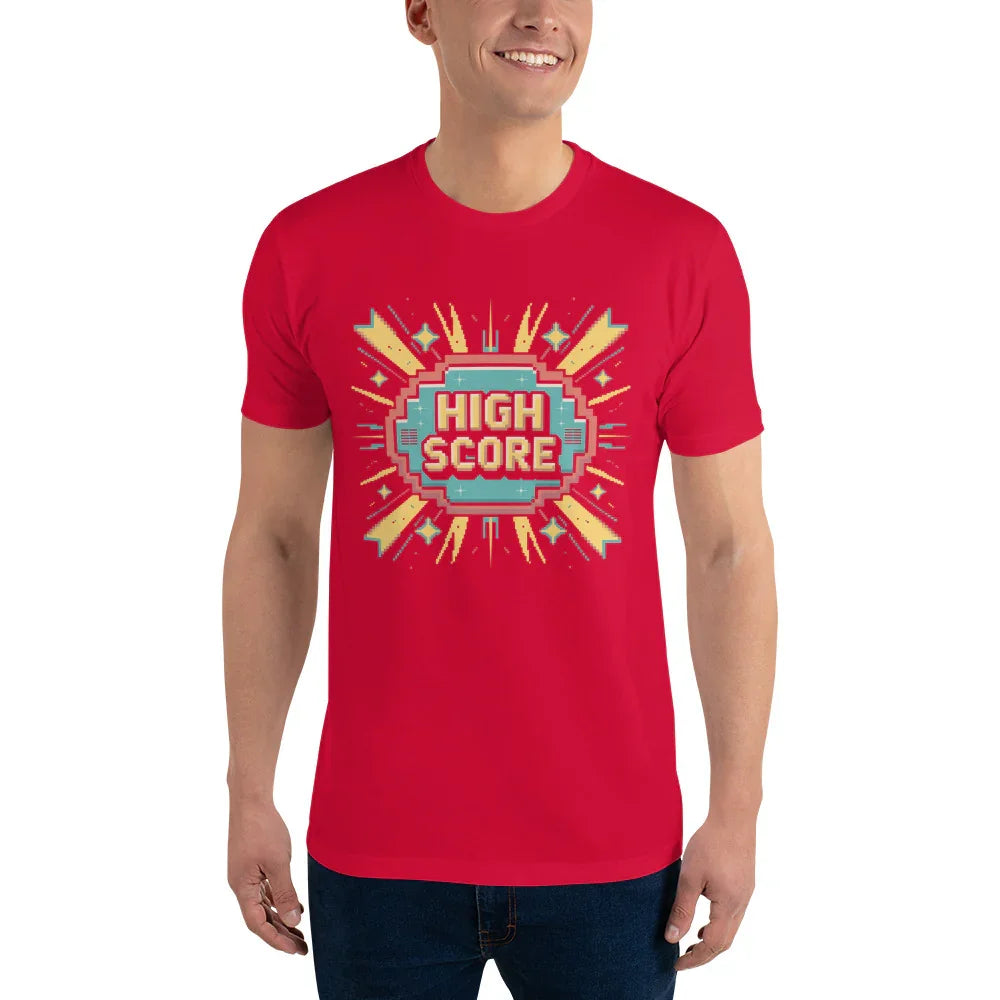 High Score Arcade Gaming T Shirt – Retro Pixel Shooter Tee - RaZits