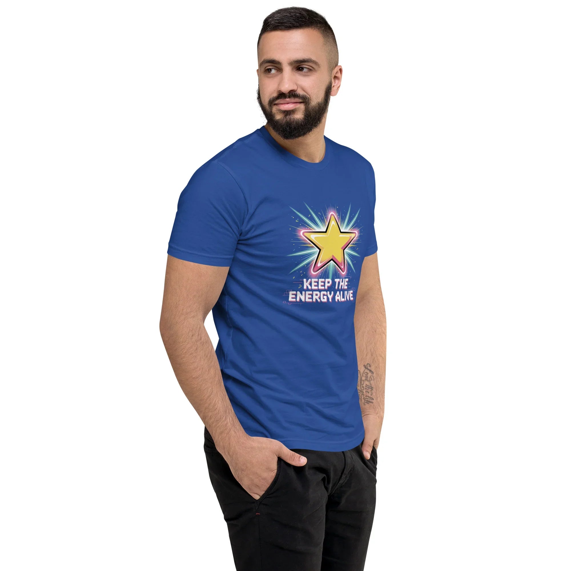 Keep the Energy Alive Arcade T Shirt – Pixel Star Shooter Gaming Tee - RaZits