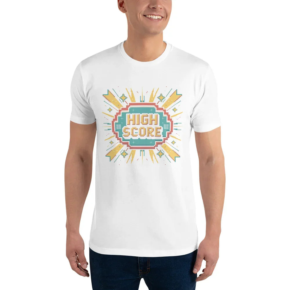 High Score Arcade Gaming T Shirt – Retro Pixel Shooter Tee - RaZits