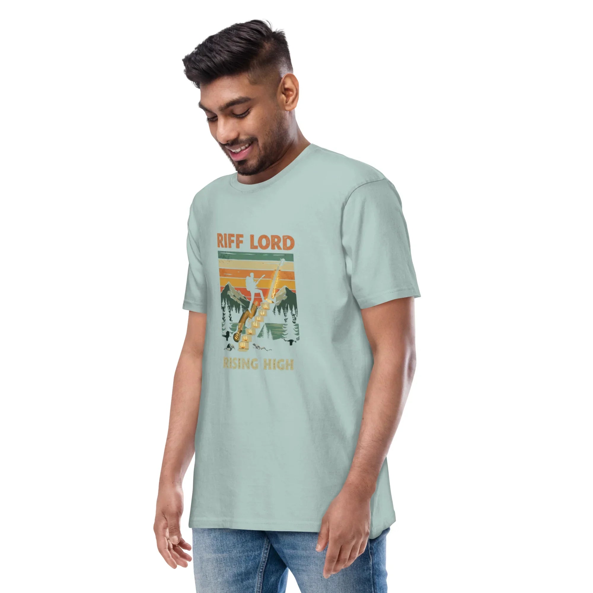 Riff Lord Rising High – Vintage Rock Men’s Tee - RaZits