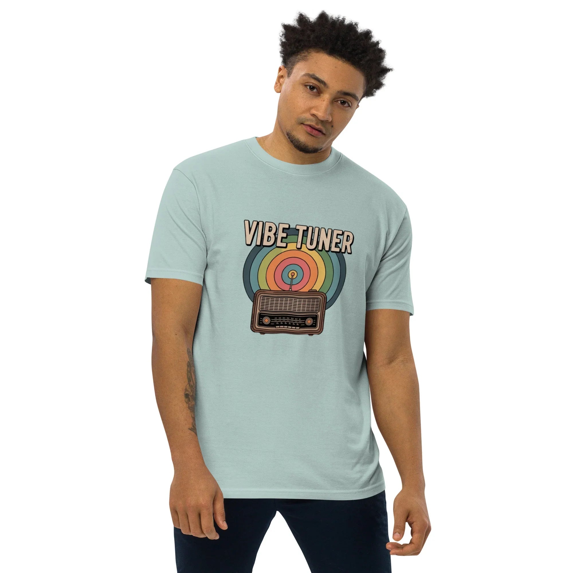 Vibe Tuner – Retro Radio Graphic Tee for Men - RaZits