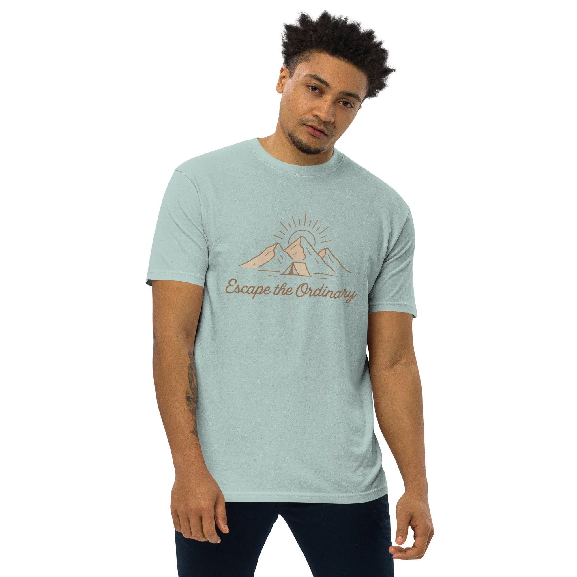 Escape the Ordinary Tee – Mountain Tent Graphic Shirt - RaZits