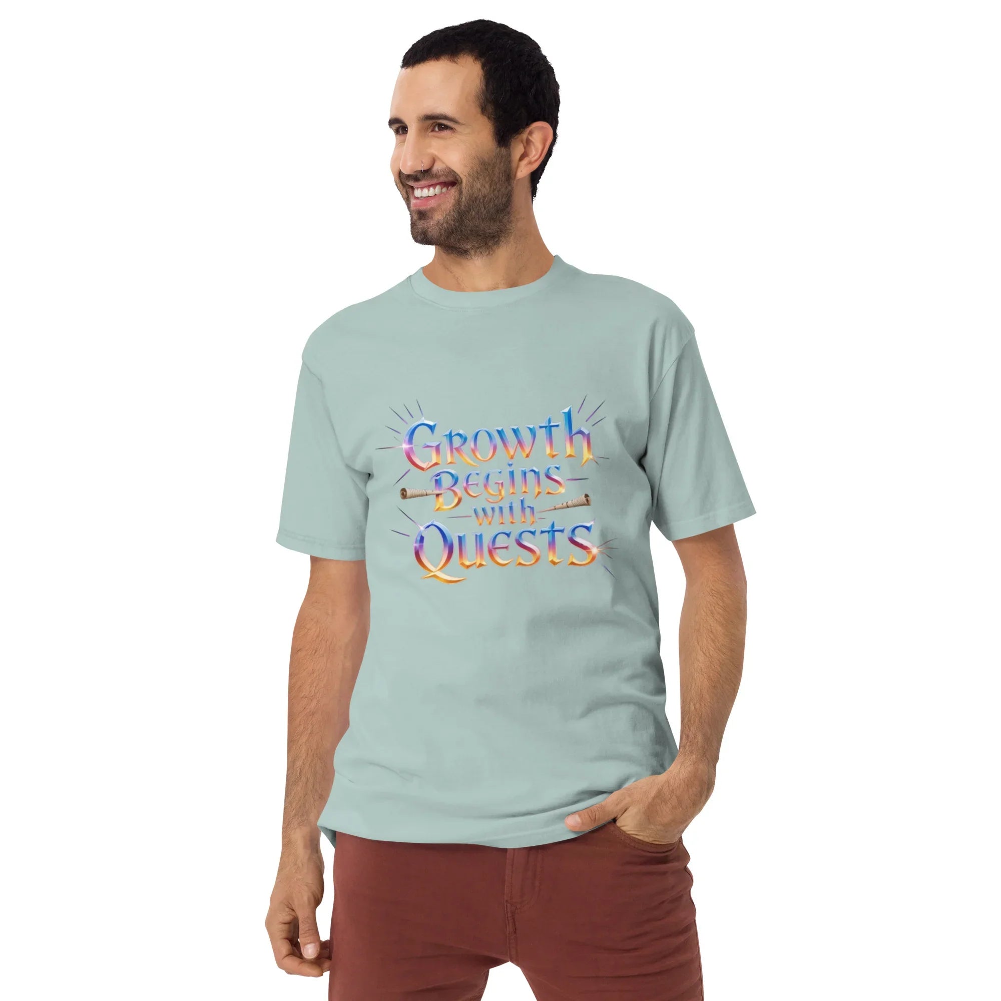 Growth Begins with Quests – RPG T-Shirt - RaZits