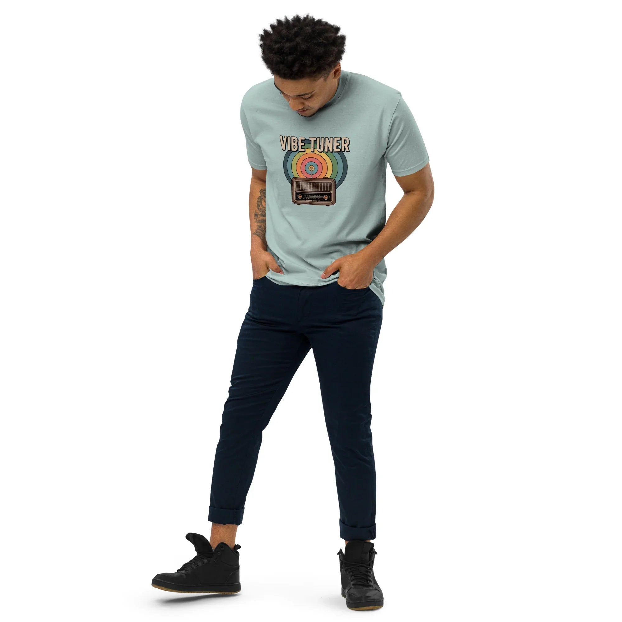 Vibe Tuner – Retro Radio Graphic Tee for Men - RaZits