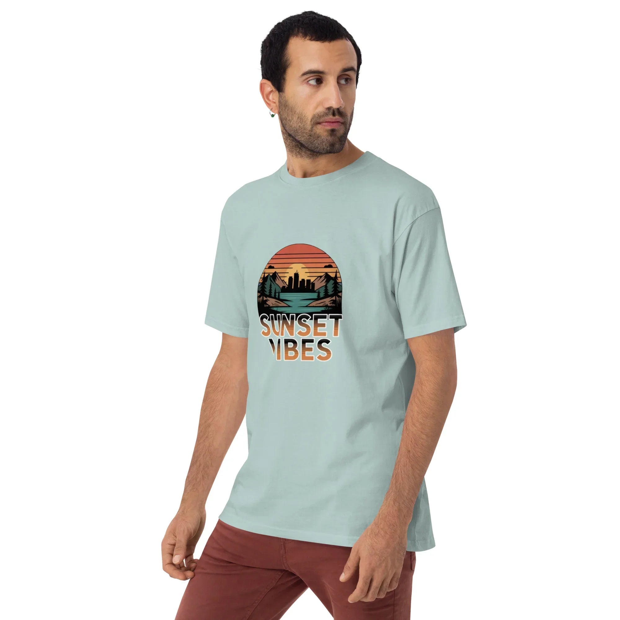 Sunset Vibes – City Escape Tee for Men - RaZits