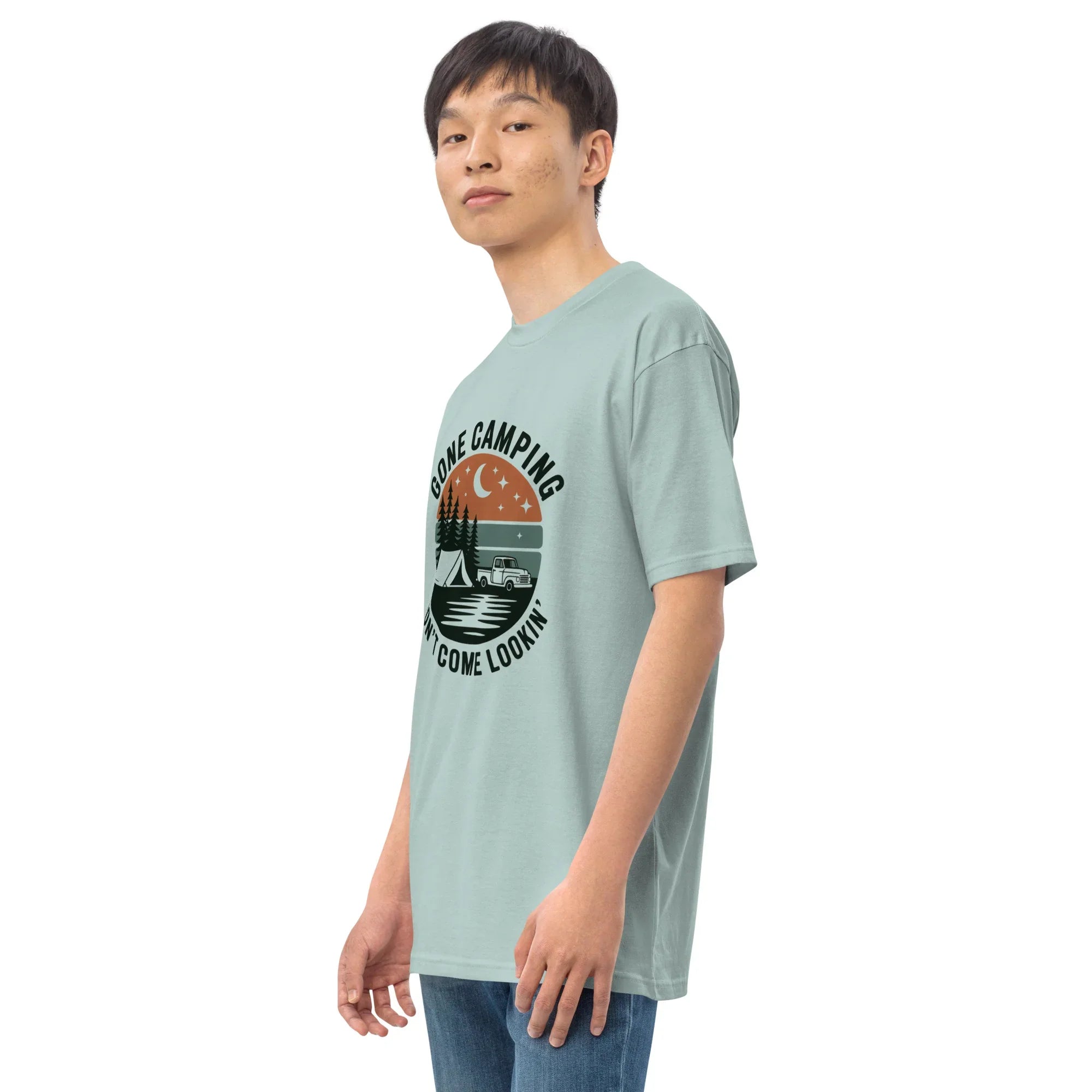 Gone Camping Tee – Retro Tent & Truck Graphic Shirt - RaZits