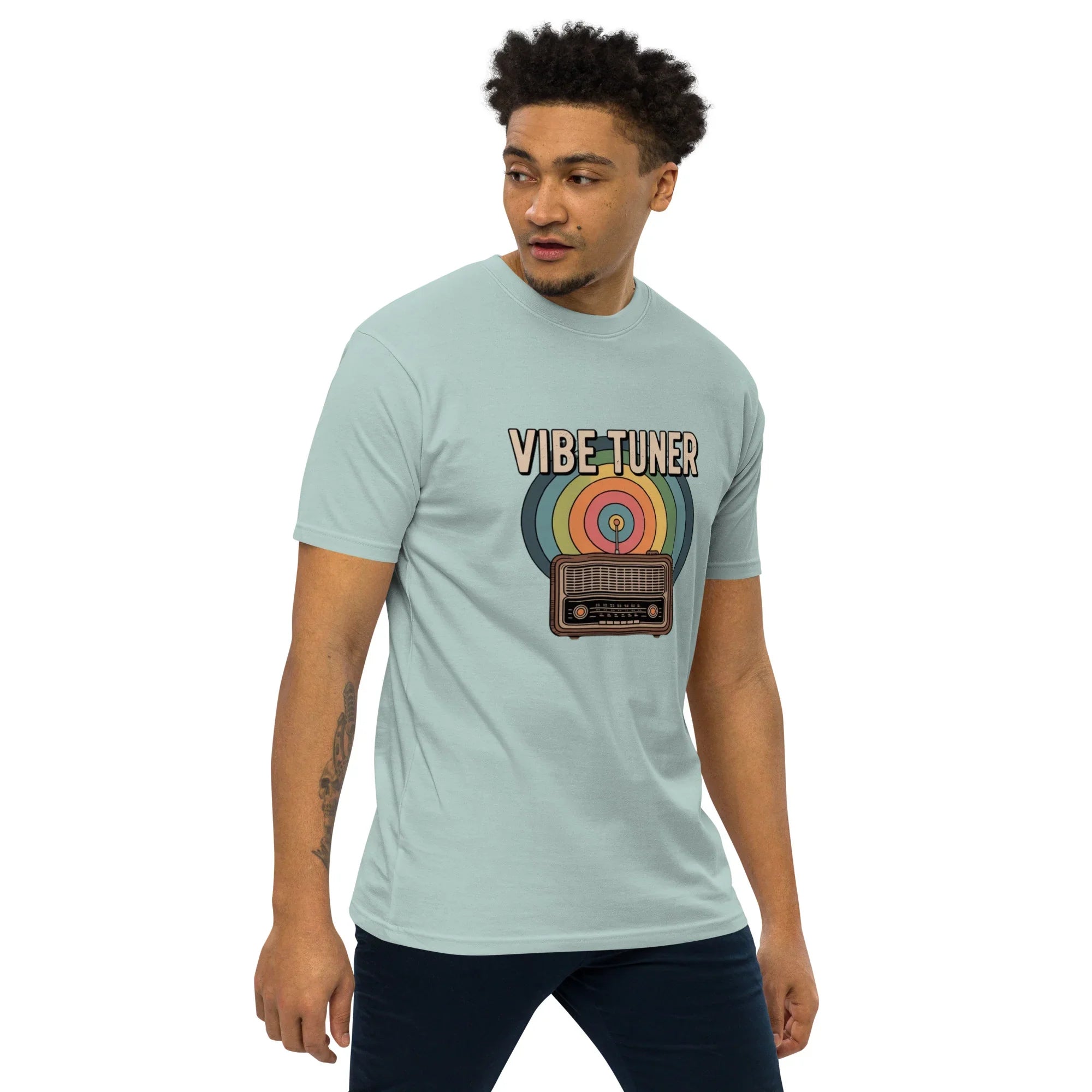 Vibe Tuner – Retro Radio Graphic Tee for Men - RaZits