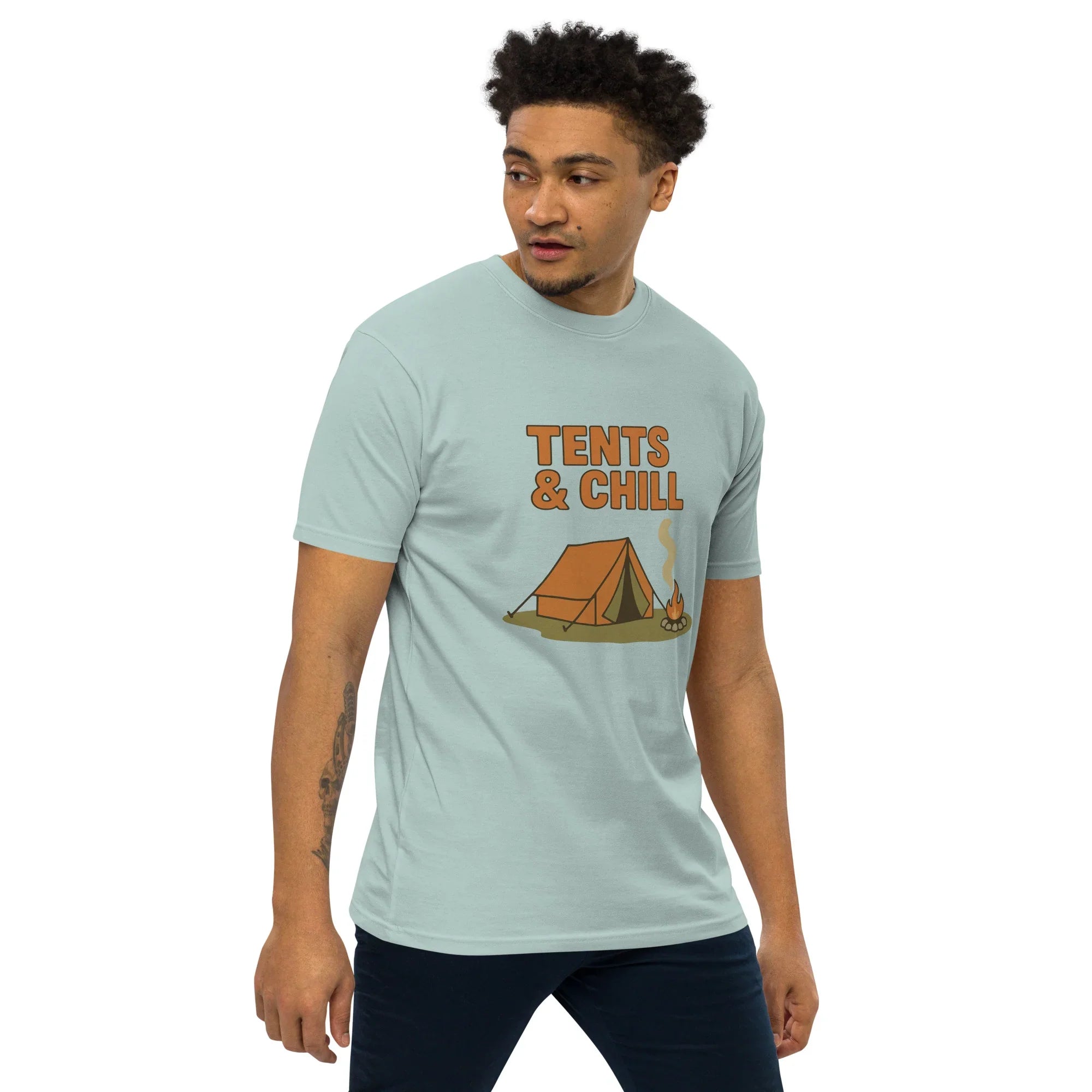 Tents & Chill Tee – Cozy Campfire Graphic Shirt - RaZits