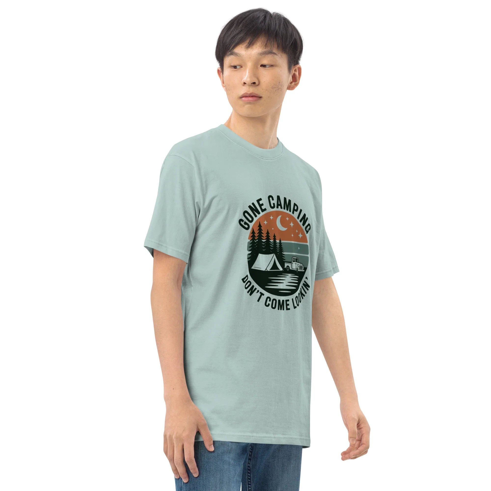 Gone Camping Tee – Retro Tent & Truck Graphic Shirt - RaZits