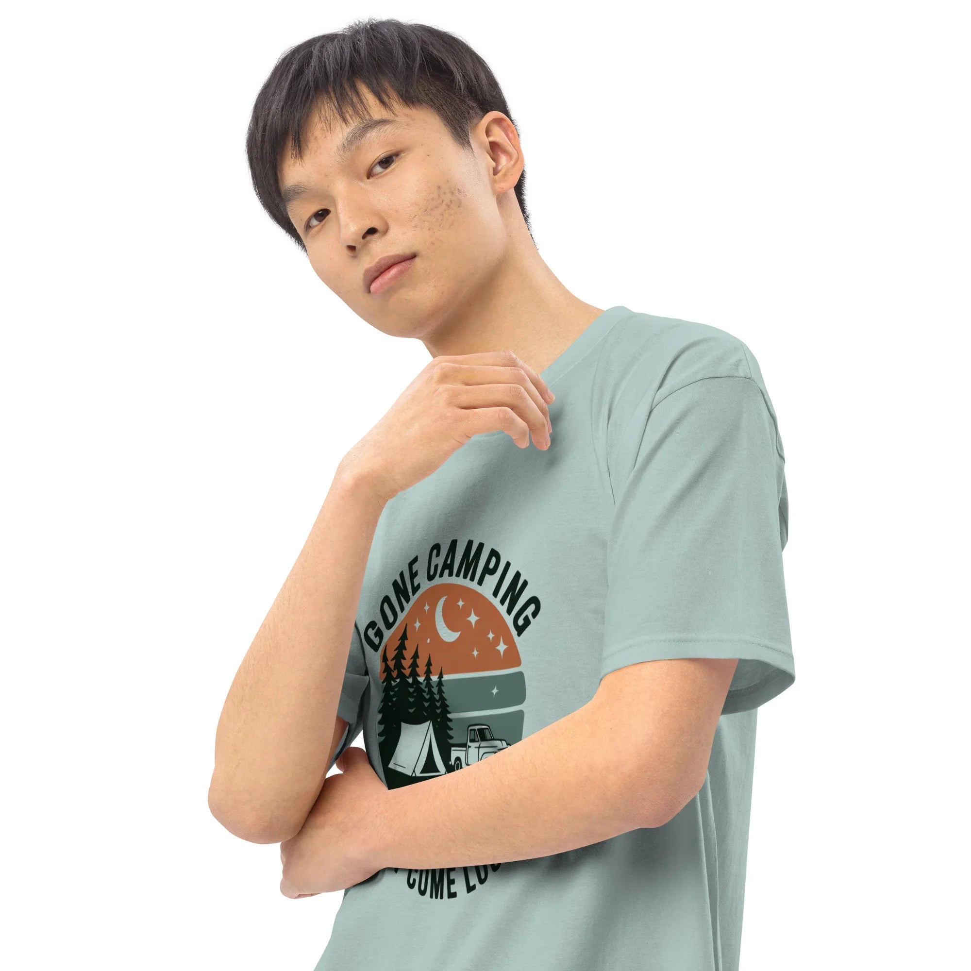 Gone Camping Tee – Retro Tent & Truck Graphic Shirt - RaZits