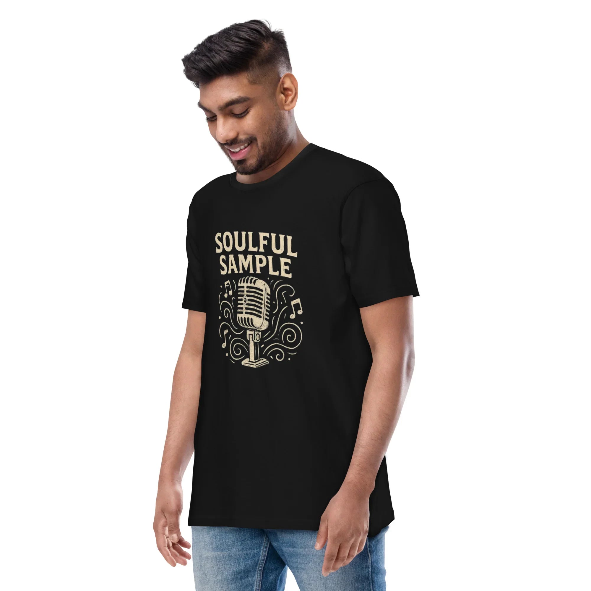 Soulful Sample – Vintage Mic Music Tee for Men - RaZits