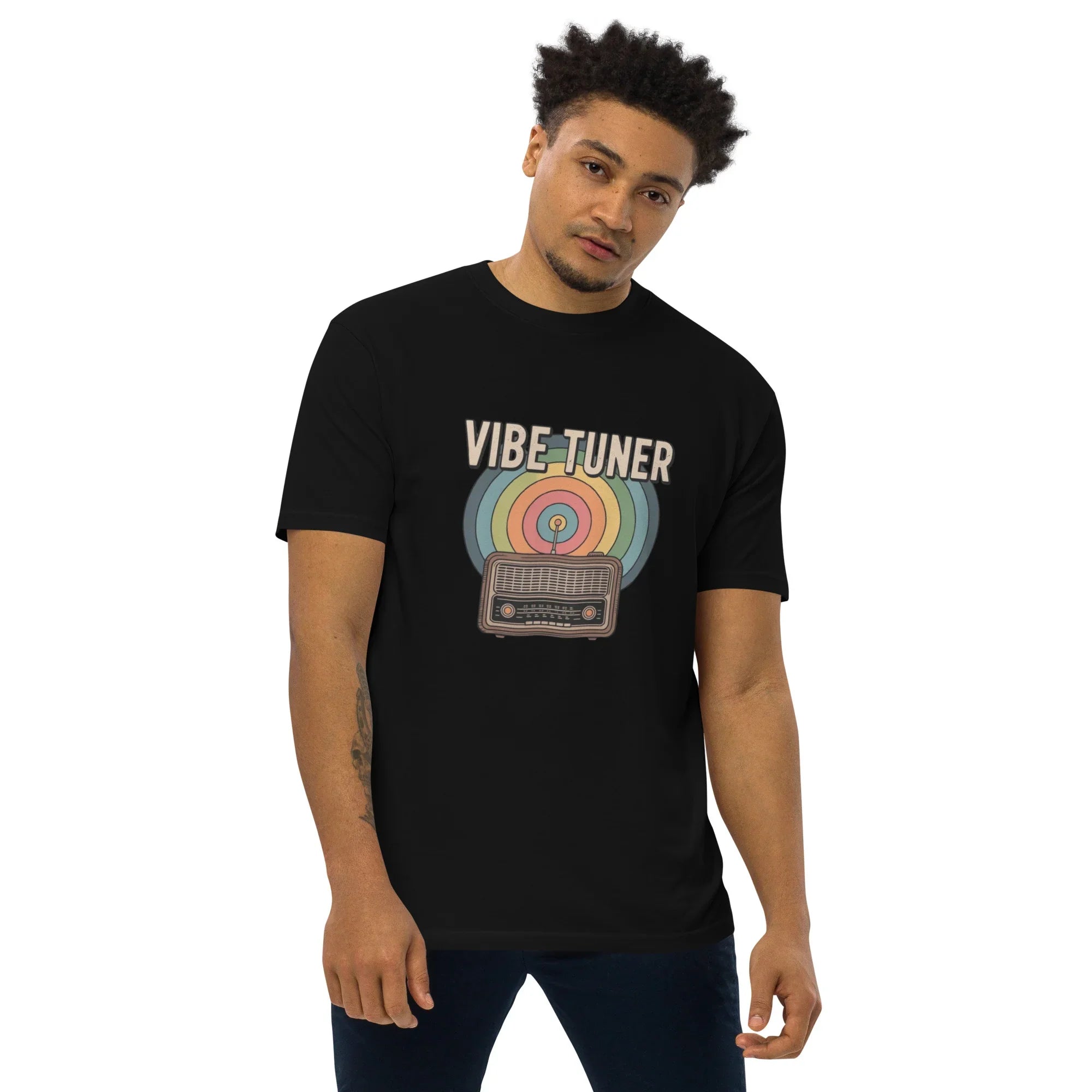 Vibe Tuner – Retro Radio Graphic Tee for Men - RaZits