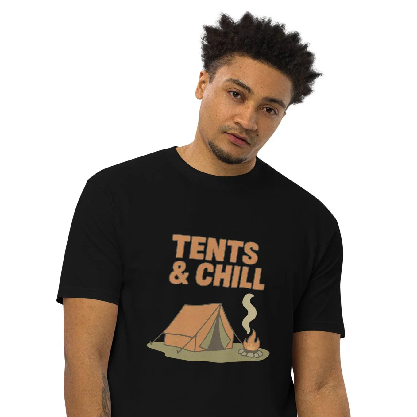 Tents & Chill Tee – Cozy Campfire Graphic Shirt - RaZits