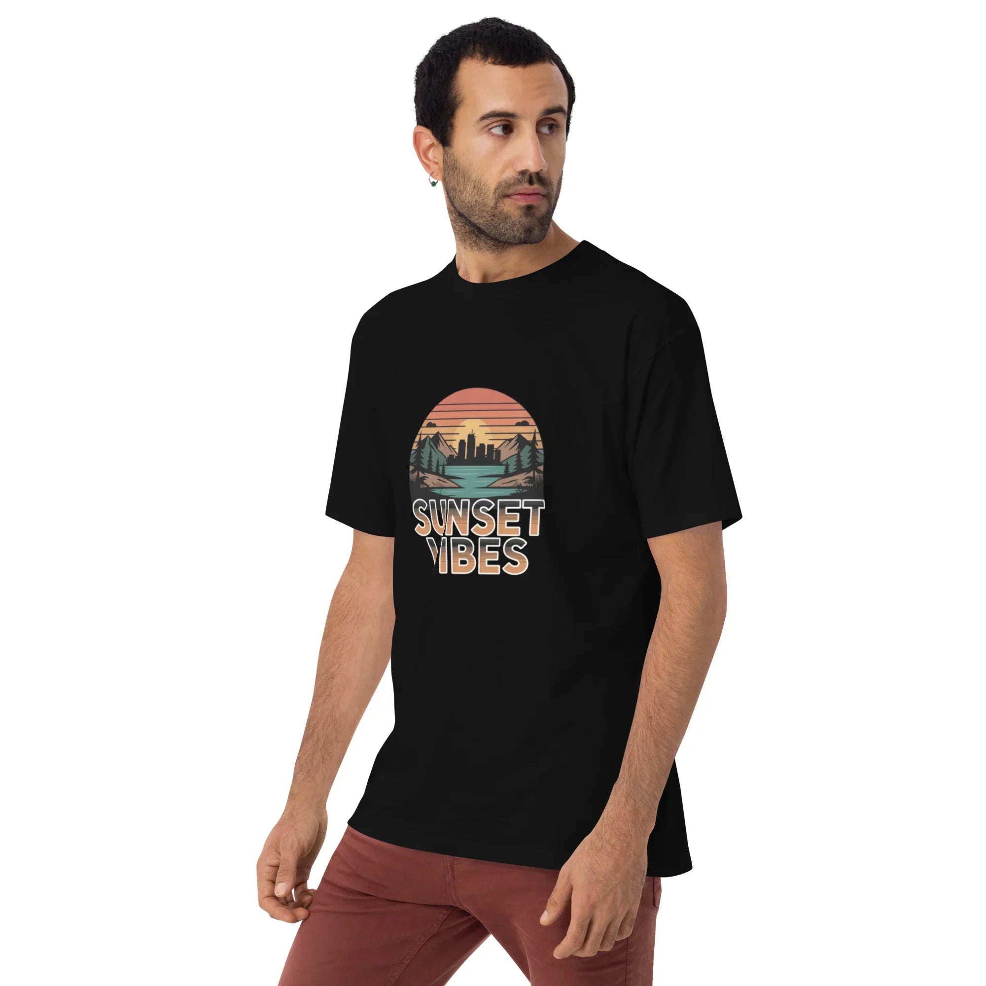 Sunset Vibes – City Escape Tee for Men - RaZits