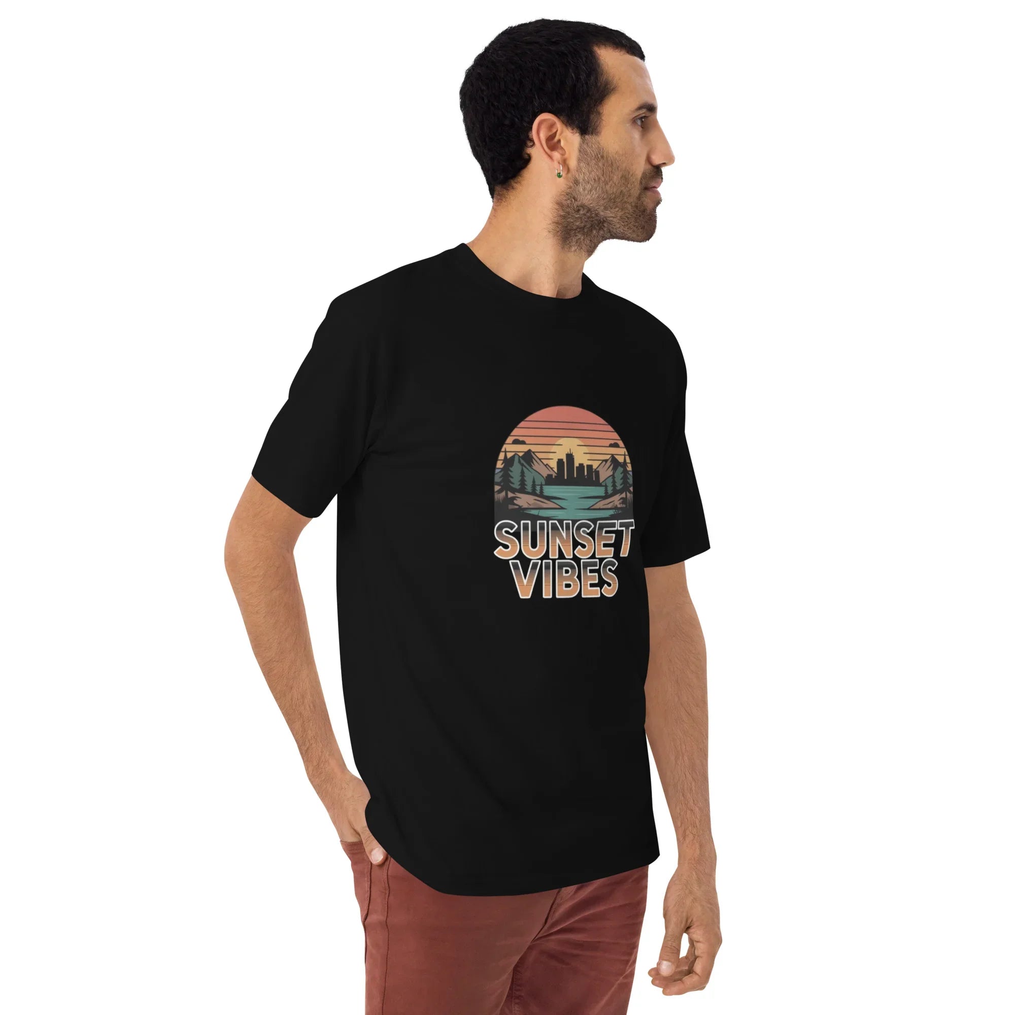 Sunset Vibes – City Escape Tee for Men - RaZits